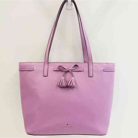 kate spade Handbags - 🩵Kate Spade Lavender Valerian "Hayes" Pebbled Leather Tote Purse